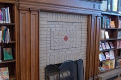 East fireplace inside the Minneapolis Franklin Library