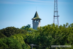 View of the Witch's Hat Water Tower from East River Parkway