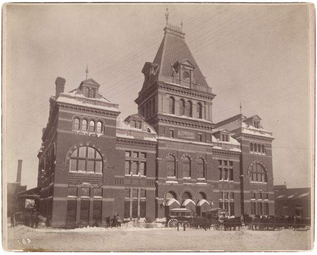St. Paul's second Union Depot circa 1887 (MHS)
